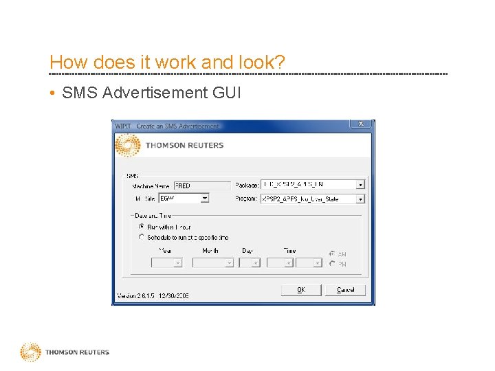 How does it work and look? • SMS Advertisement GUI 