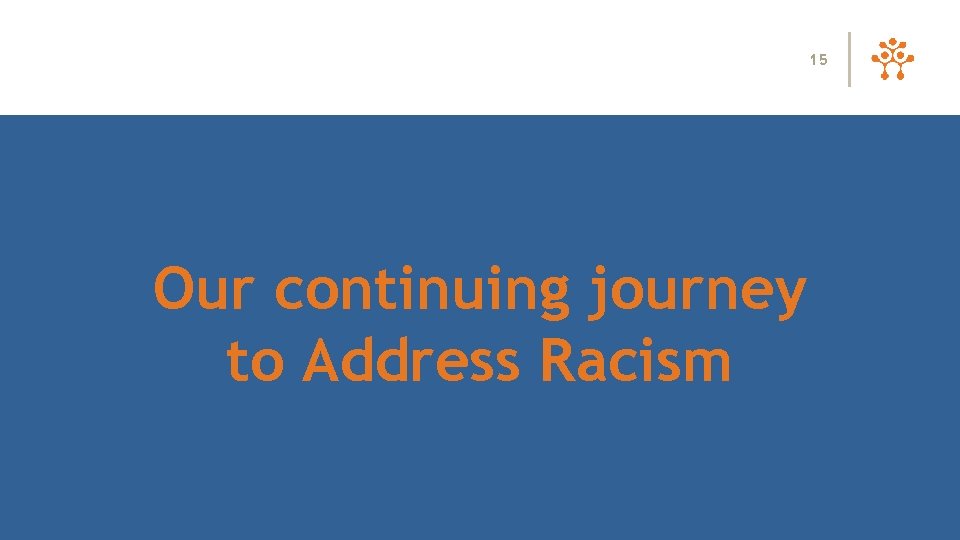 15 Our continuing journey to Address Racism 