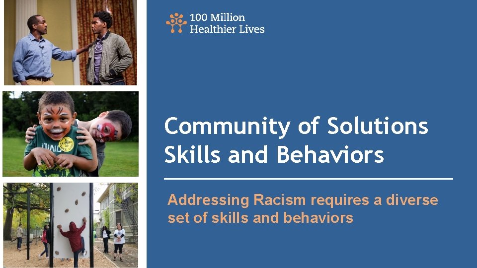 Community of Solutions Skills and Behaviors Addressing Racism requires a diverse set of skills
