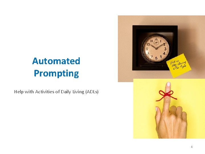 Automated Prompting Help with Activities of Daily Living (ADLs) 4 