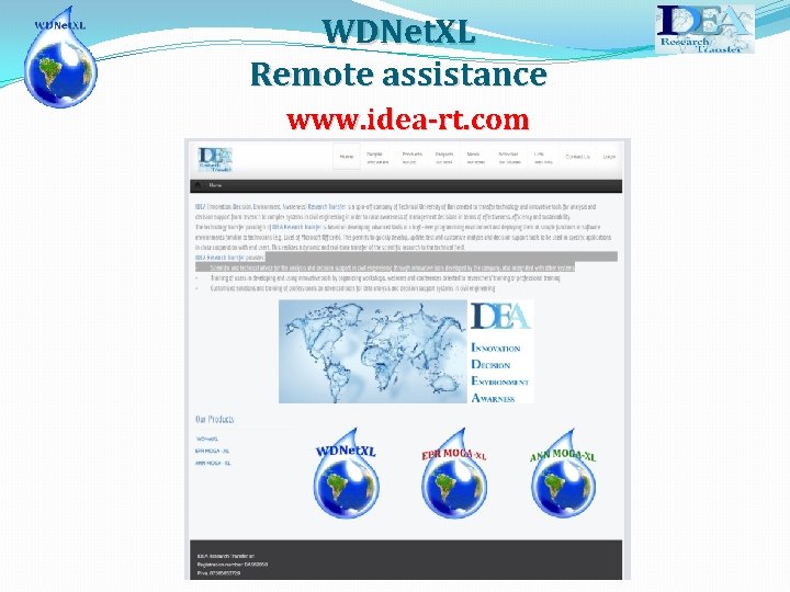 WDNet. XL Remote assistance www. idea-rt. com 