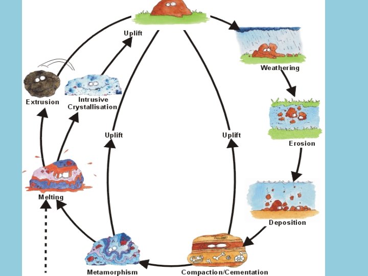PRACTICE • 1. LABEL THE STEPS OF THE ROCK CYCLE UNDER YOUR DRAWING PRACTICE • 1. LABEL THE STEPS OF THE ROCK CYCLE UNDER YOUR DRAWING