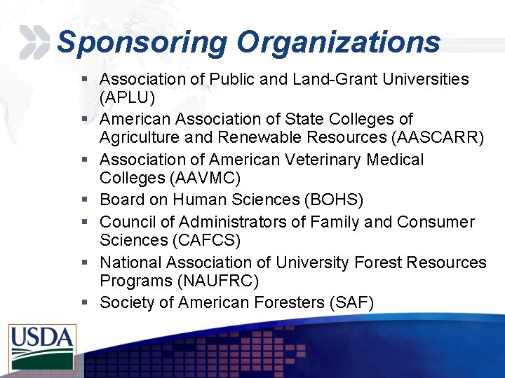 Add your company slogan Sponsoring Organizations § Association of Public and Land-Grant Universities (APLU) Add your company slogan Sponsoring Organizations § Association of Public and Land-Grant Universities (APLU)