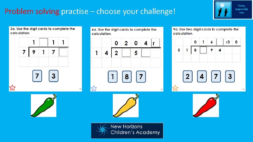 Problem solving practise – choose your challenge! 