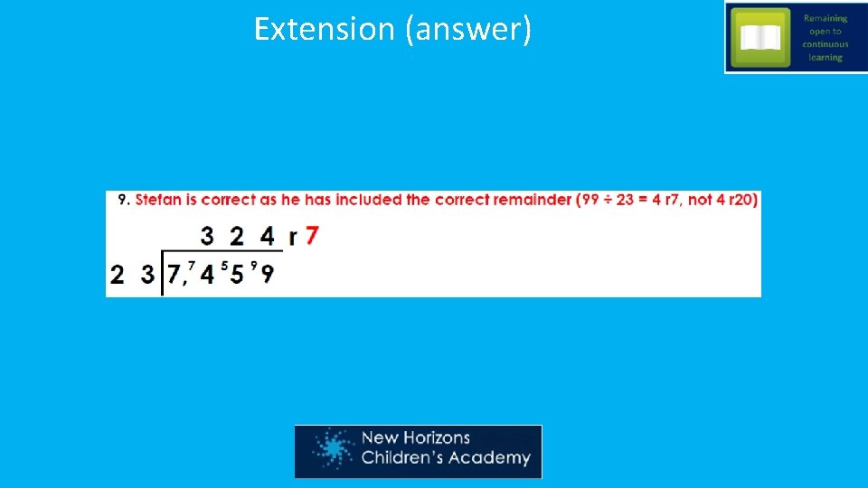 Extension (answer) 