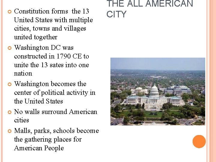 Constitution forms the 13 United States with multiple cities, towns and villages united together