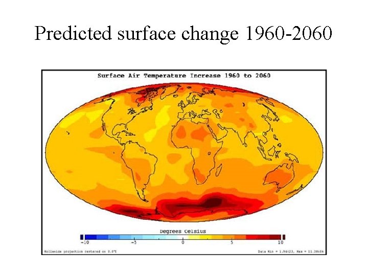 Predicted surface change 1960 -2060 