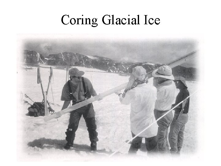 Coring Glacial Ice Coring Glacial Ice