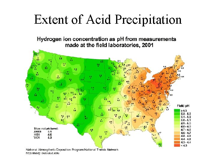 Extent of Acid Precipitation 