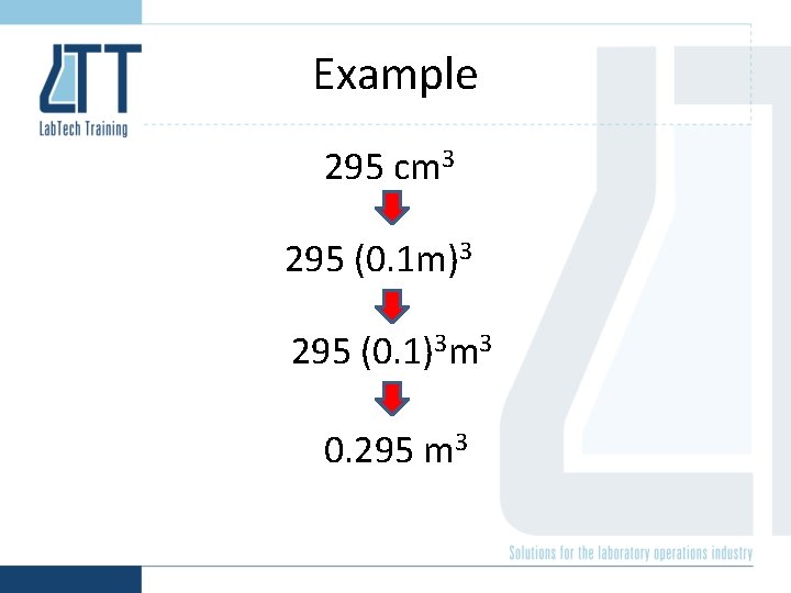 Example 295 cm 3 295 (0. 1 m)3 295 (0. 1)3 m 3 0.