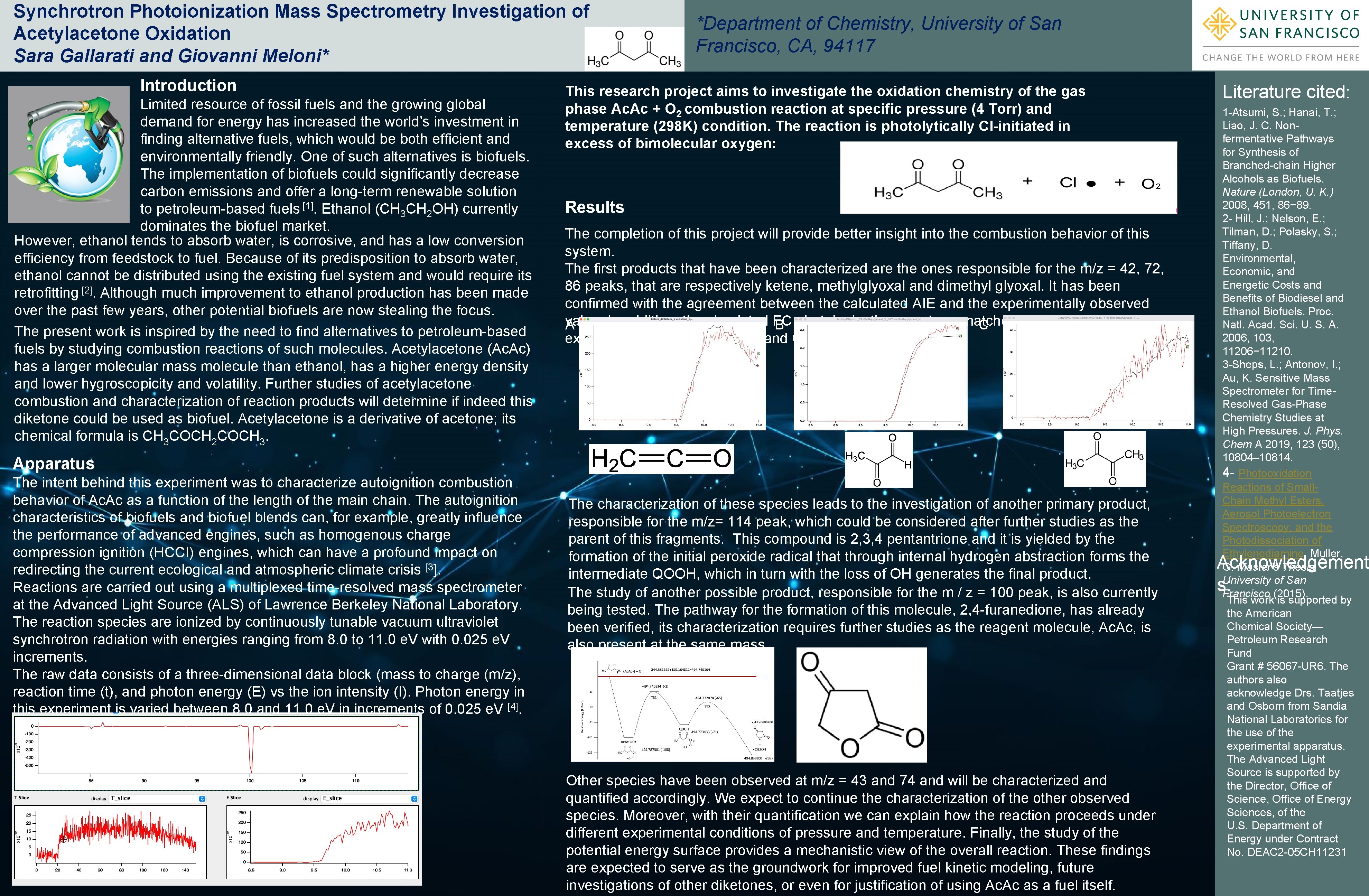 Synchrotron Photoionization Mass Spectrometry Investigation of Acetylacetone Oxidation Sara Gallarati and Giovanni Meloni* Introduction