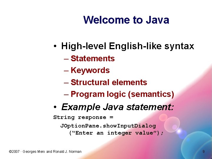 Chapter 1 Introduction to Java in the Context