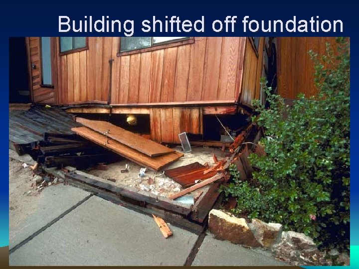 Building shifted off foundation 