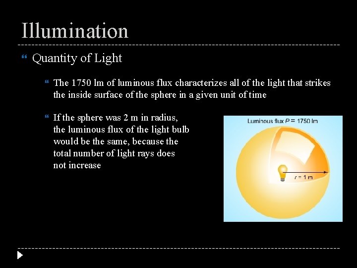 Illumination Quantity of Light The 1750 lm of luminous flux characterizes all of the