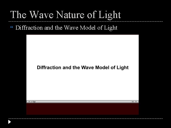 The Wave Nature of Light Diffraction and the Wave Model of Light 