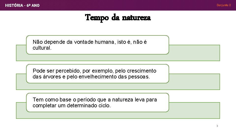 Apresentao 1 Tempo e Histria Tempo da natureza