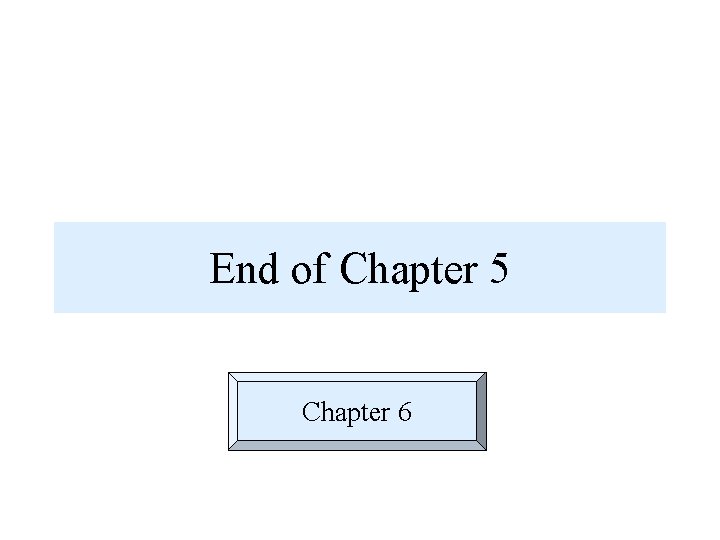 End of Chapter 5 Chapter 6 End of Chapter 5 Chapter 6