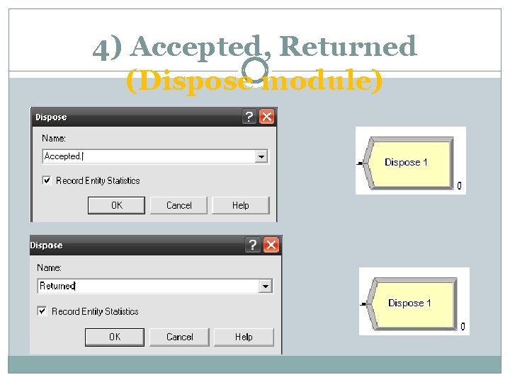 4) Accepted, Returned (Dispose module) 