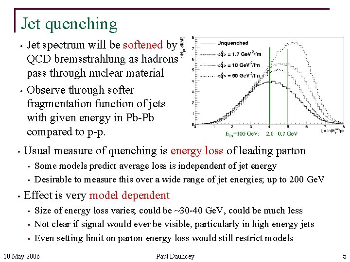 Jet quenching • • • Jet spectrum will be softened by QCD bremsstrahlung as