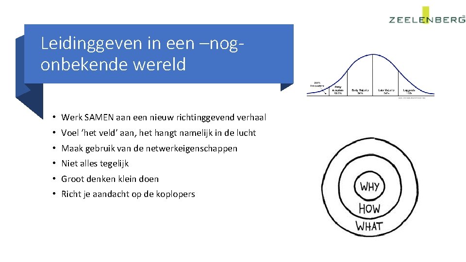 Leidinggeven in een –nogonbekende wereld • Werk SAMEN aan een nieuw richtinggevend verhaal •