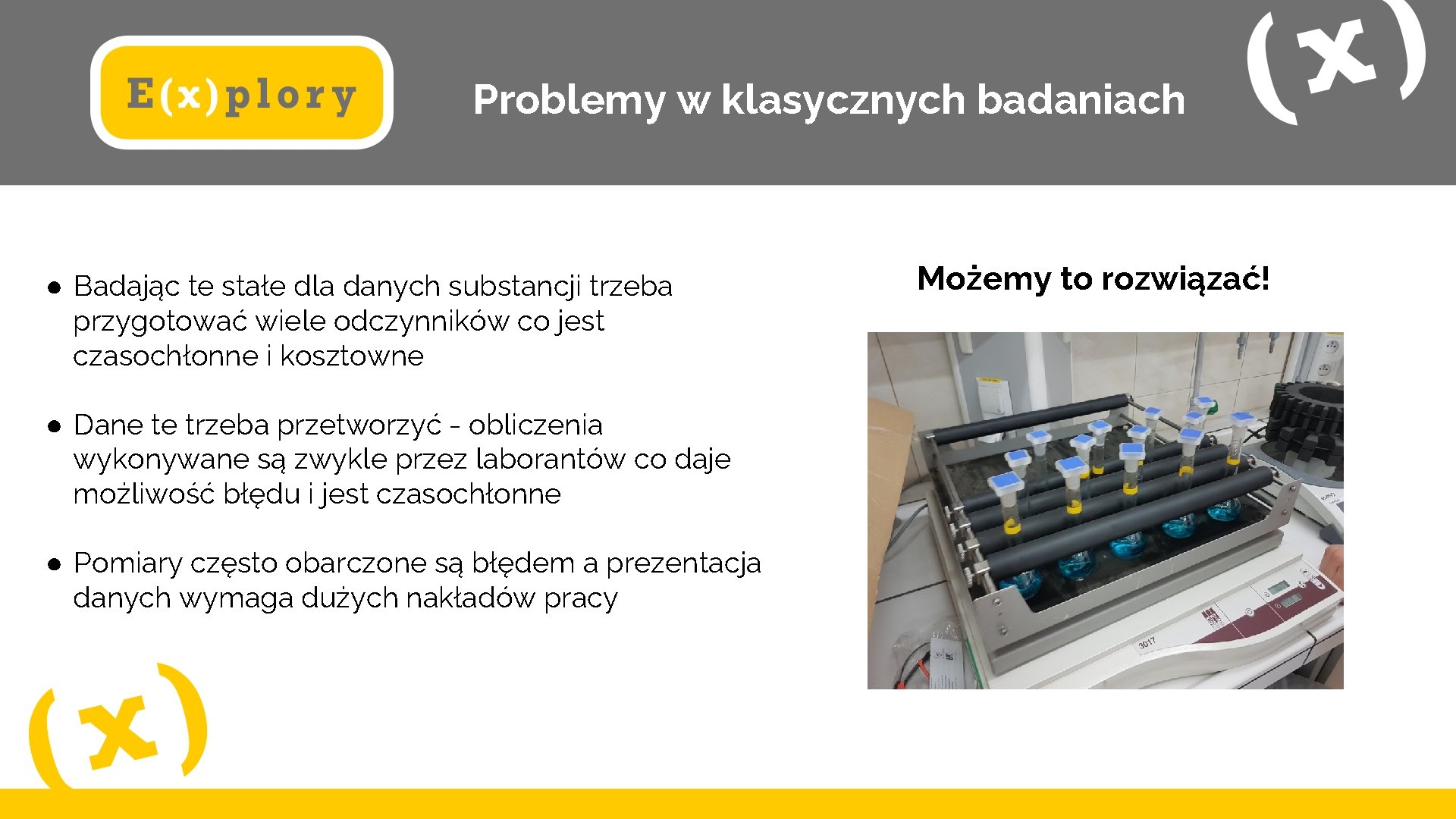 Problemy w klasycznych badaniach ● Badając te stałe dla danych substancji trzeba przygotować wiele