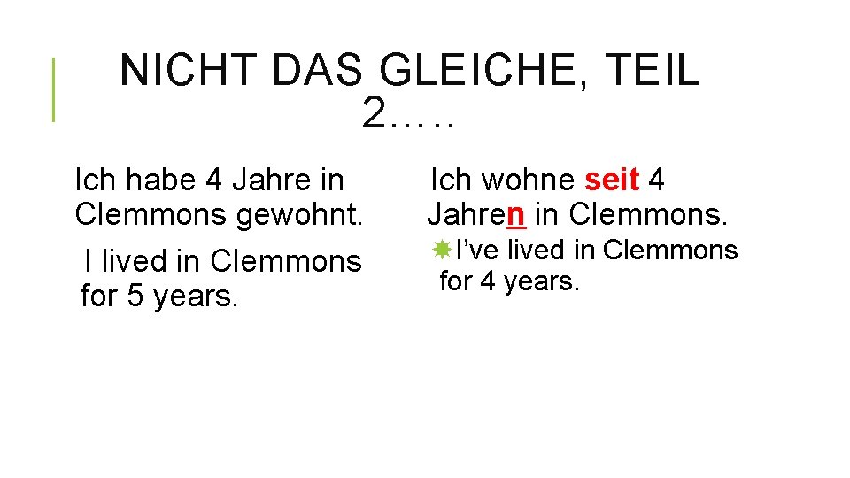 NICHT DAS GLEICHE, TEIL 2…. . Ich habe 4 Jahre in Clemmons gewohnt. I