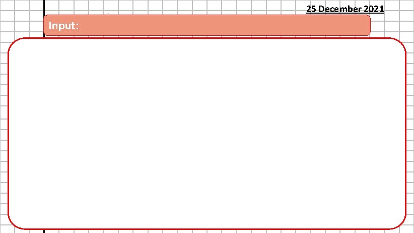 Forming and Solving Equations : Input: Learning Objective Learning Outcomes 25 December 2021 