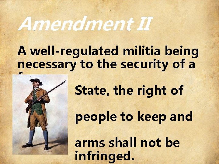 The U S Constitution Bill of Rights The