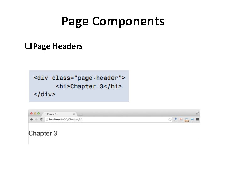 Chapter 3 Exploring Bootstrap Components Page Components q