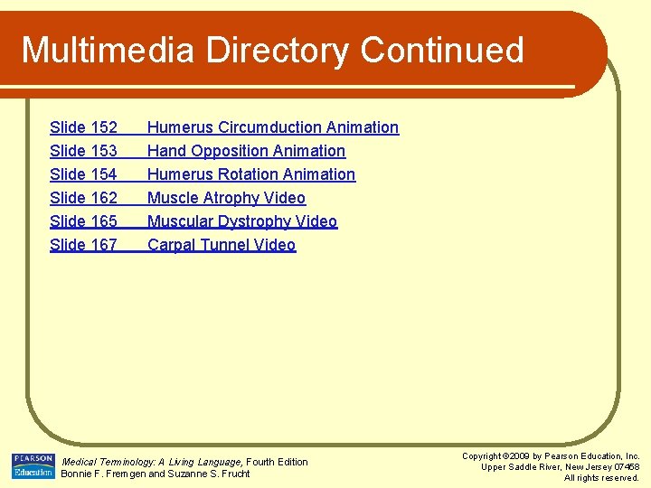 Multimedia Directory Continued Slide 152 Slide 153 Slide 154 Slide 162 Slide 165 Slide