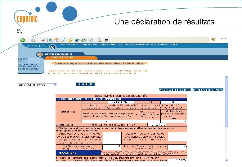 Une déclaration de résultats 