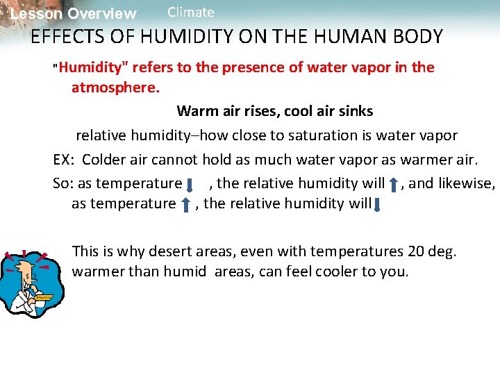 Lesson Overview Climate Lesson Overview 4 1 Climate
