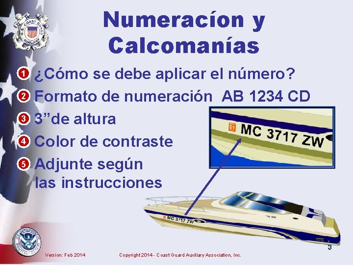 Numeracíon y Calcomanías • 1 • 2 • 3 • 4 • 5 ¿Cómo