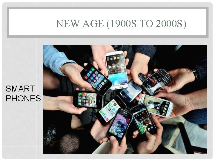 NEW AGE (1900 S TO 2000 S) SMART PHONES 