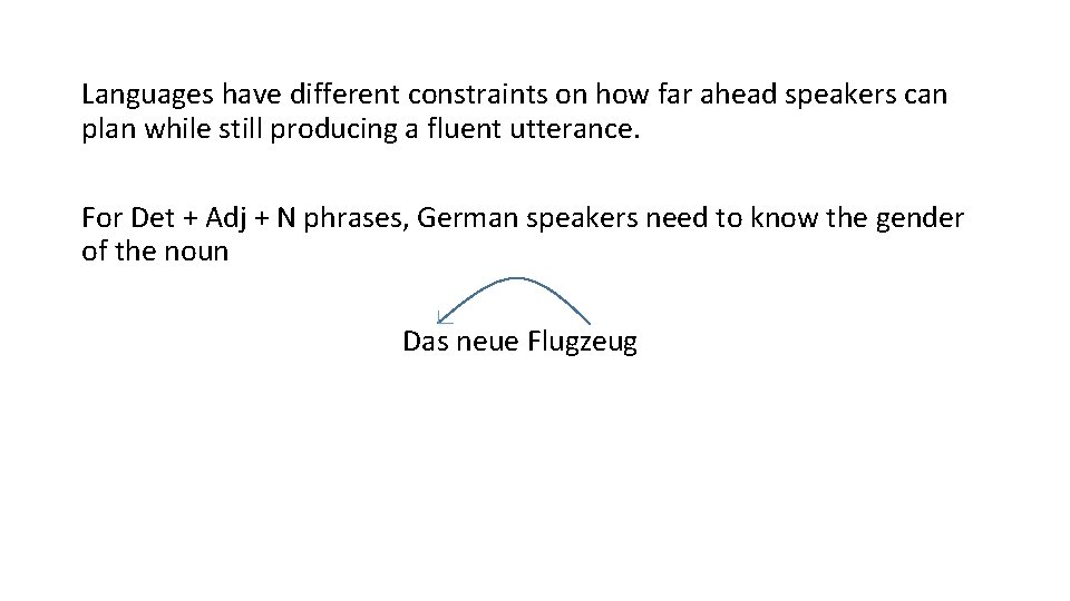 Languages have different constraints on how far ahead speakers can plan while still producing