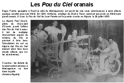 Les Pou du Ciel oranais Roger Prietto, garagiste à Rivoli (à côté de Mostaganem),