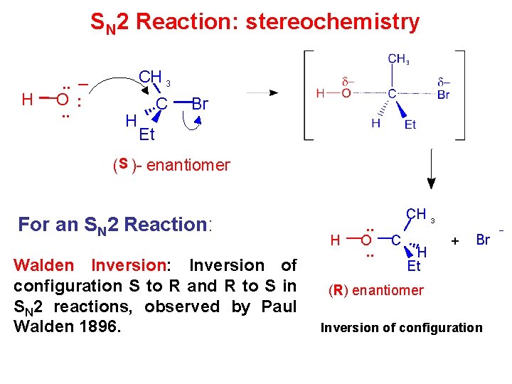 SN 2 Reaction: stereochemistry H . . _ O : . . CH 3