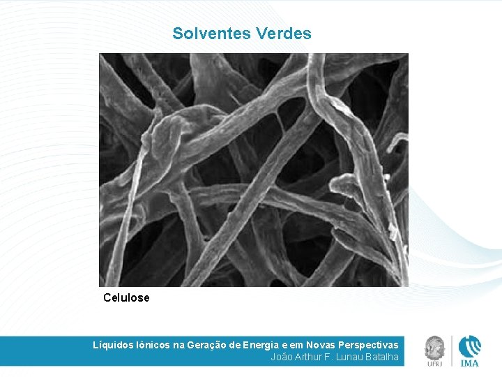 Solventes Verdes Celulose Líquidos Iônicos na Geração de Energia e em Novas Perspectivas João