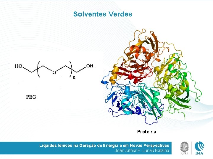 Solventes Verdes Proteína Líquidos Iônicos na Geração de Energia e em Novas Perspectivas João
