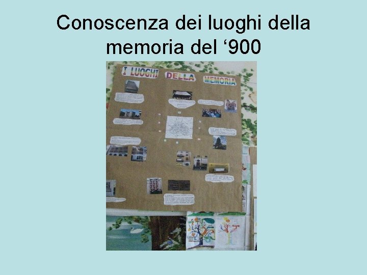 Conoscenza dei luoghi della memoria del ‘ 900 