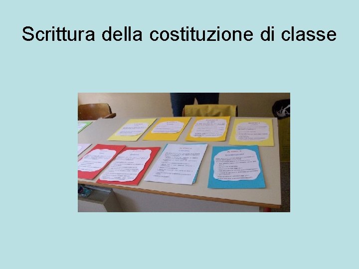 Scrittura della costituzione di classe 