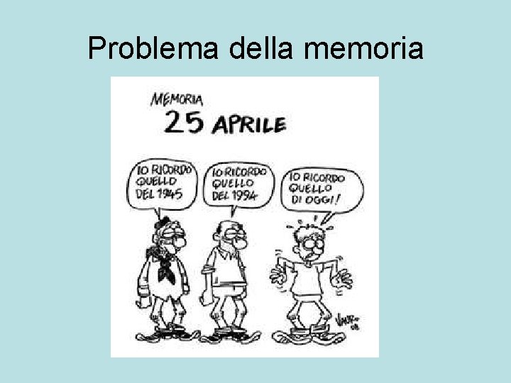 Problema della memoria 