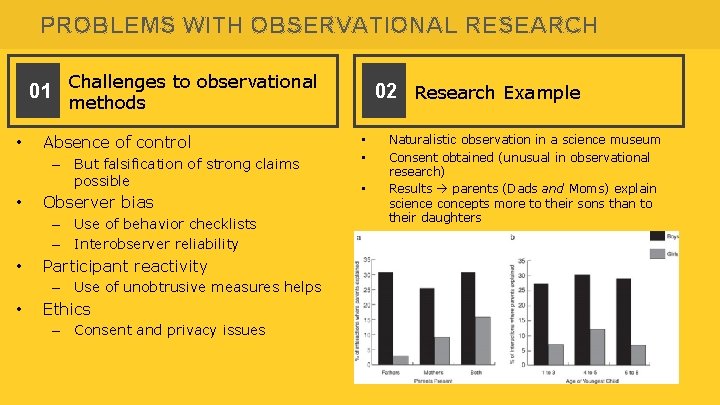 Observation Problem Background CHAPTERS 9 10 Observational Research Lecture Outline QuasiExperimental