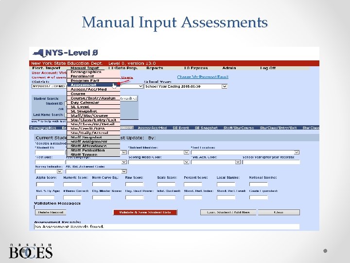 Manual Input Assessments 