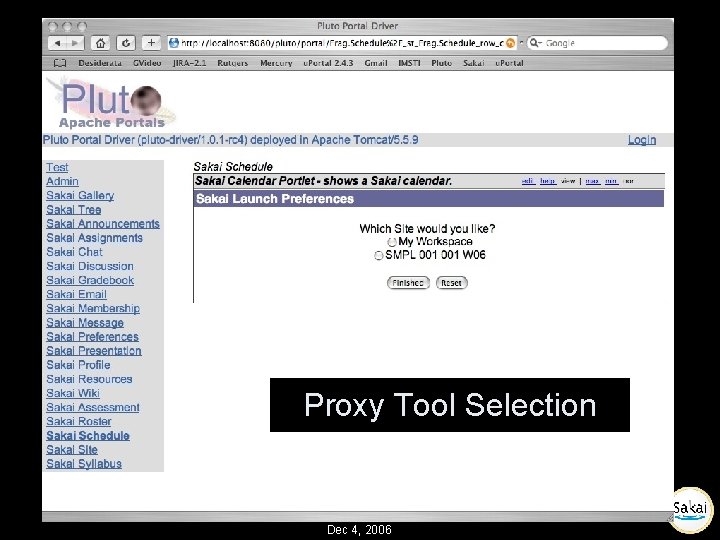 Proxy Tool Selection Dec 4, 2006 