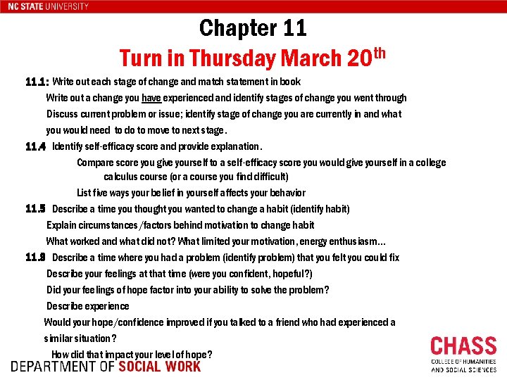 Chapter 11 Turn in Thursday March 20 th 11. 1: Write out each stage