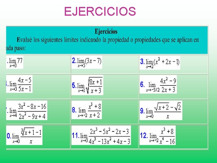 EJERCICIOS 