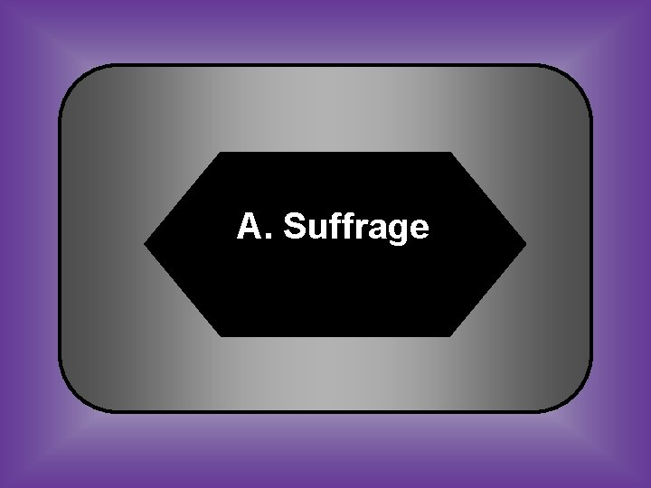 A. Suffrage 