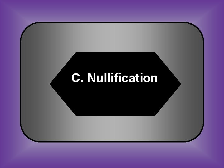 C. Nullification 