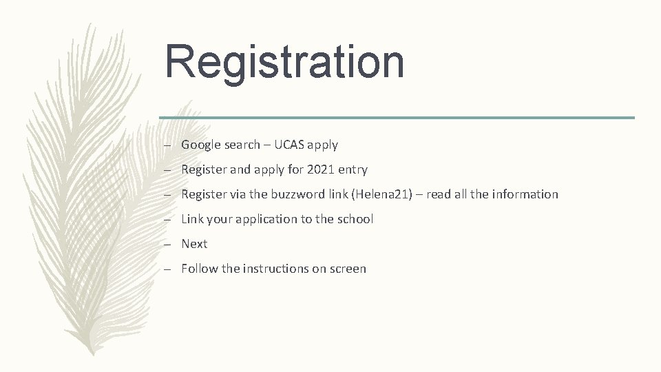 Registration – Google search – UCAS apply – Register and apply for 2021 entry